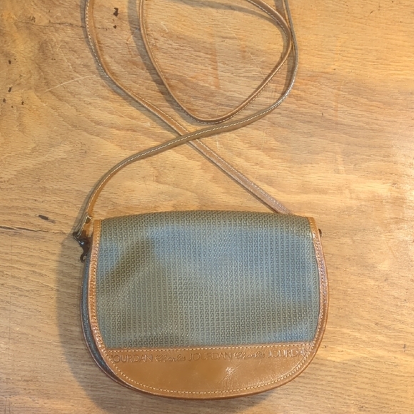 Charles Jourdan Tan and Olive Crossbody Bag - Picture 1 of 10